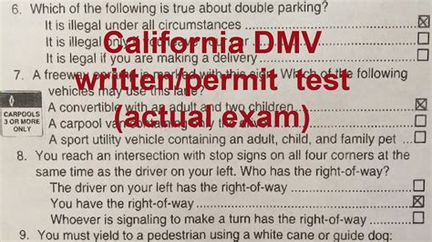 california dmv written test 2023